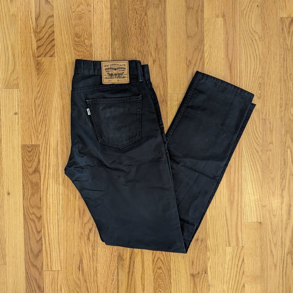 Levi's 511 Black Jeans 34 x 36